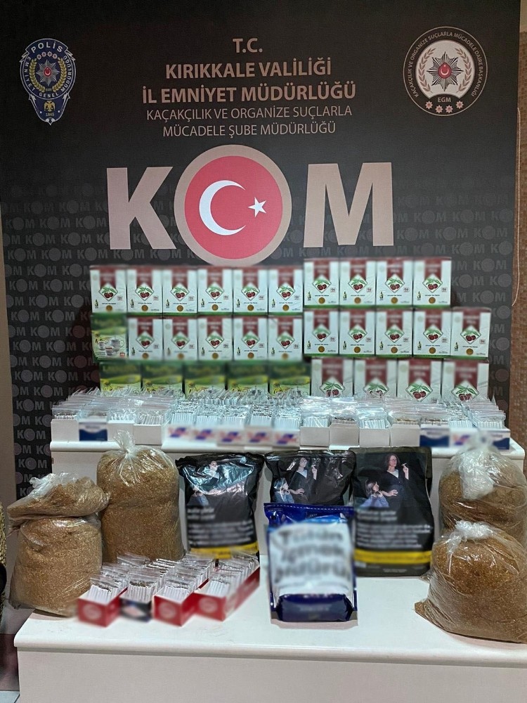 Kırıkkale’de kaçak tütün ve çay ele geçirildi