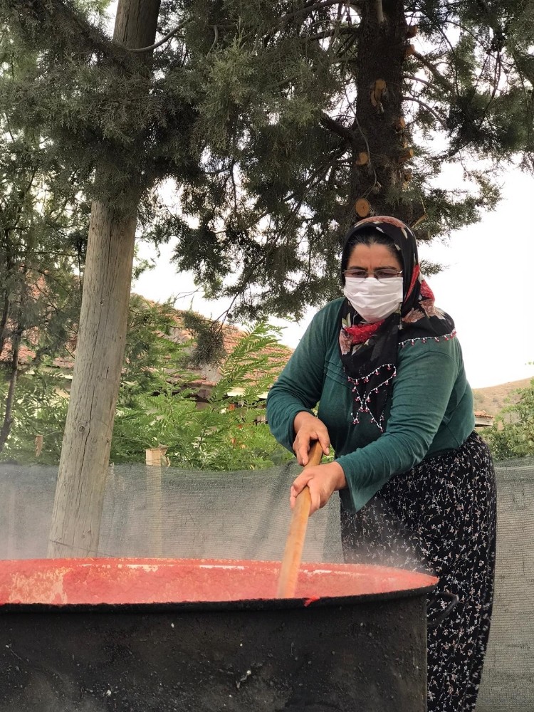 İki kardeşin yoğun ’salça’ mesaisi: Kilosu 25 liradan satılıyor
