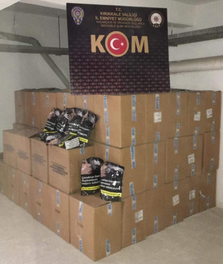 Kırıkkale’de 1 ton kaçak tütün ele geçirildi