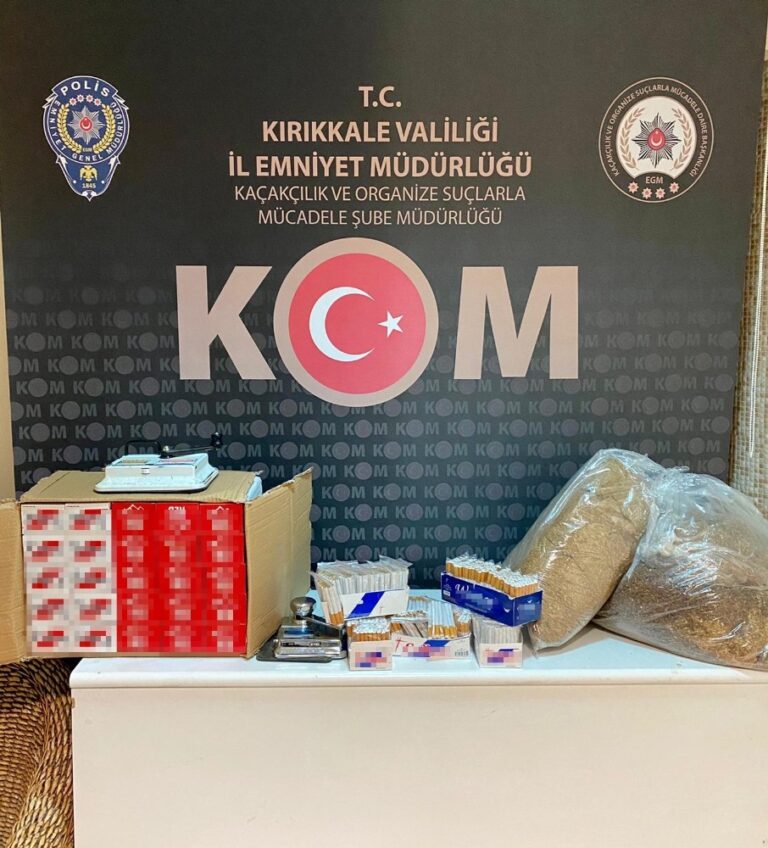 Kırıkkale’de kaçak tütün operasyonu: 2 gözaltı