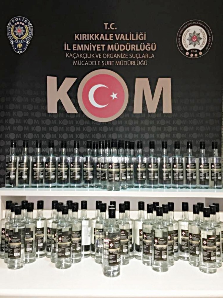Kırıkkale’de 56 litre sahte etil alkol ele geçirildi