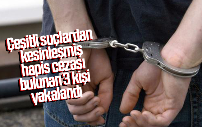 Kırıkkale’de aranan 3 hükümlü cezaevine gönderildi