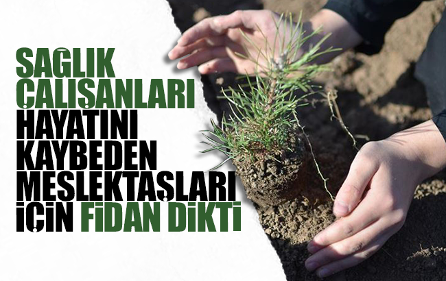 Kırıkkale’de sağlık çalışanlarından fidan dikim etkinliği