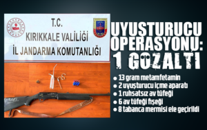 Kırıkkale’de uyuşturucu operasyonu, 1 gözaltı
