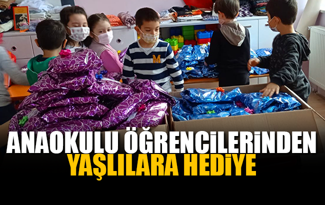 Kırıkkale’de anaokulu öğrencilerinden yaşlılara hediye
