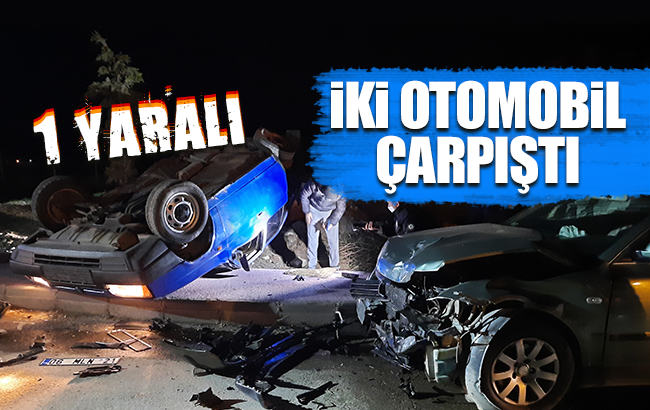 Kırıkkale’de iki otomobil çarpıştı: 1 yaralı