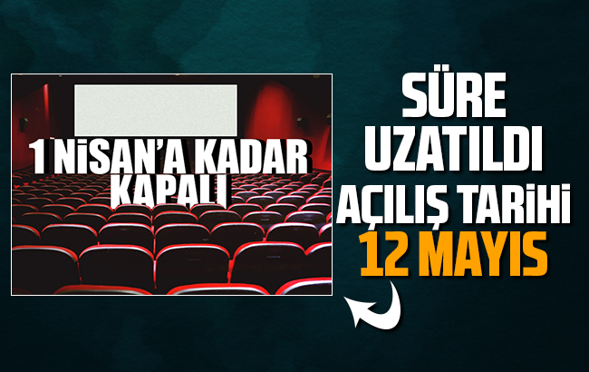 Sinema salonlarının açılışı 12 Mayıs’a kadar ertelendi