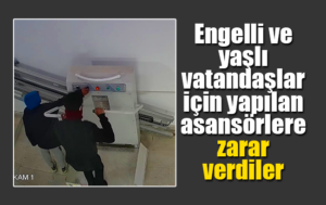 Engelliler için yapılan asansöre çirkin saldırı!