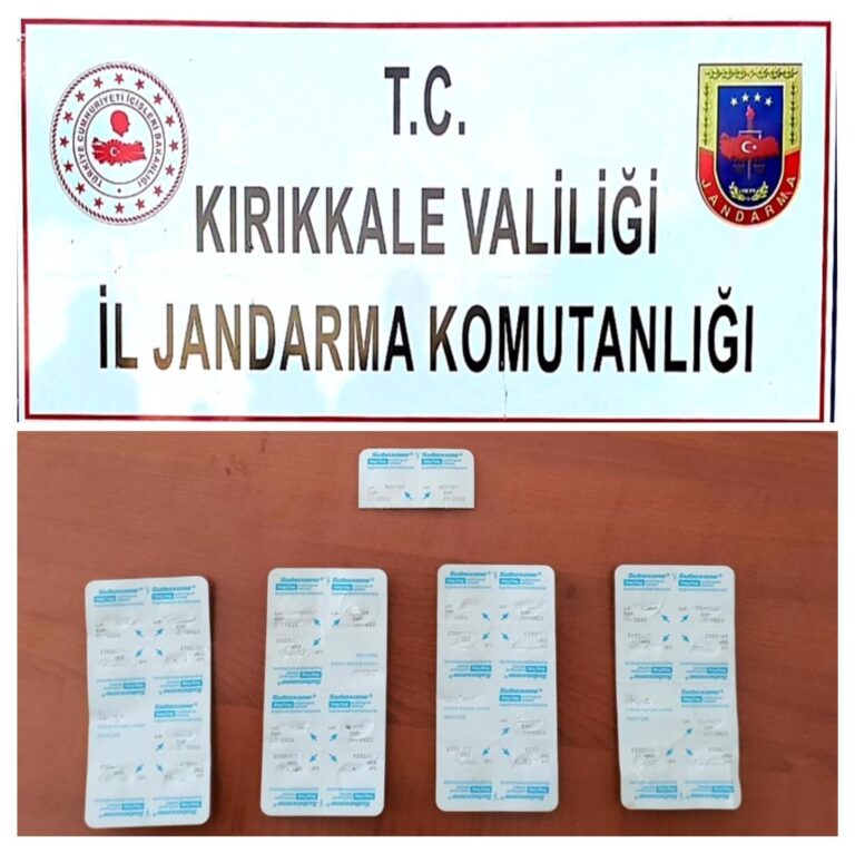 Kırıkkale’de 30 adet uyuşturucu hap ele geçirildi