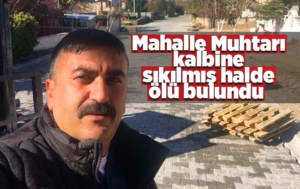 Mahalle Muhtarı kalbine sıkılmış halde ölü bulundu