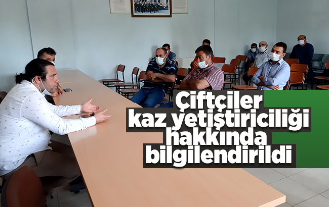 Karakeçili’de çiftçiler kaz yetiştiriciliği hakkında bilgilendirildi