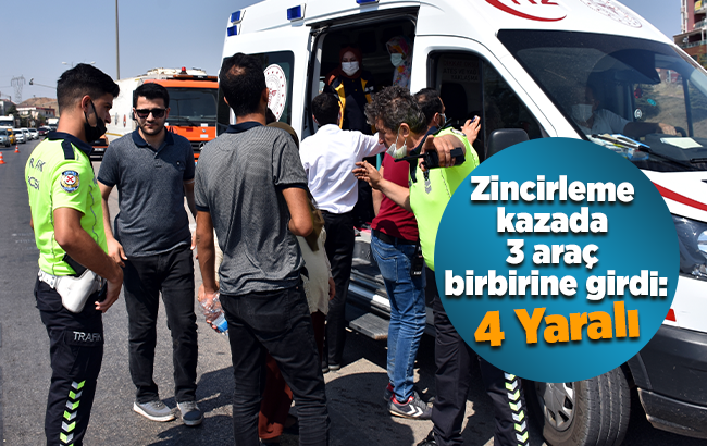 Kırıkkale’de zincirleme trafik kazası: 4 yaralı