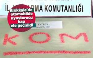 Kırıkkale’de otomobilde uyuşturucu hap ele geçirildi