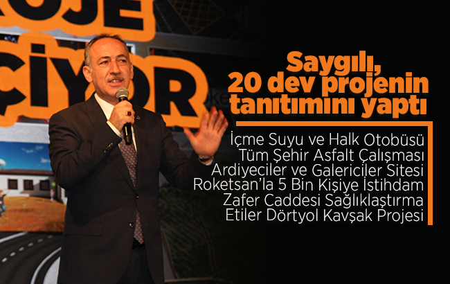 Saygılı, ‘20 dev projenin’ tanıtımı gerçekleştirdi!