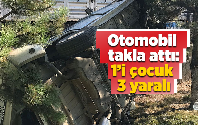 Kırıkkale’de otomobil takla attı: 3 yaralı