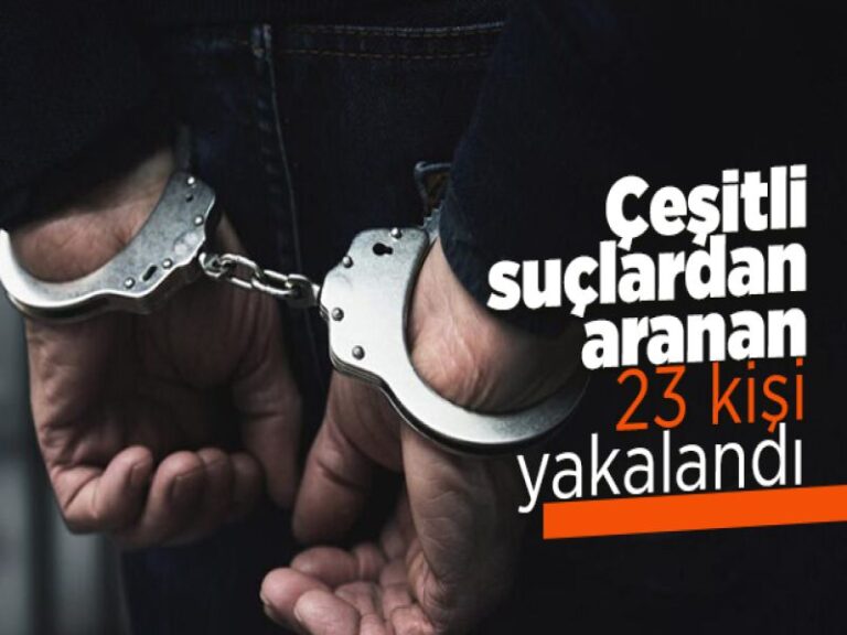 Kırıkkale’de çeşitli suçlardan aranan 23 kişi yakalandı
