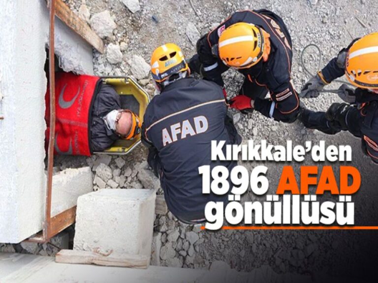 Kırıkkale’de 1896 kişi AFAD gönüllüsü oldu