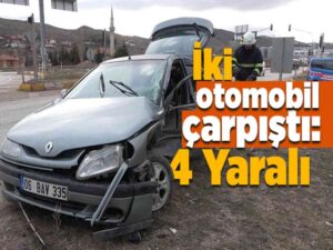 Kırıkkale’de iki otomobil çarpıştı: 4 yaralı