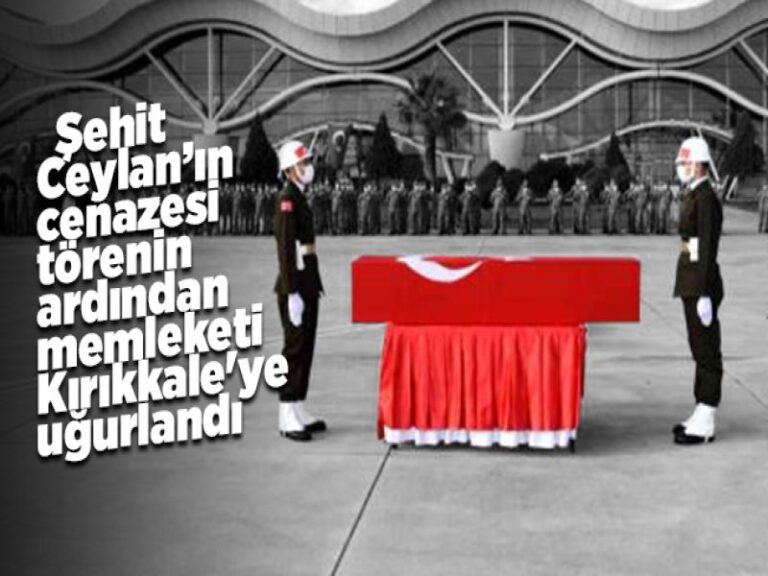 Şehit piyade uzman çavuşun cenazesi Kırıkkale’ye uğurlandı