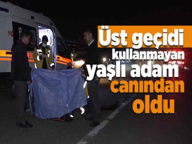 Üst geçidi kullanmayan yaşlı adam canından oldu