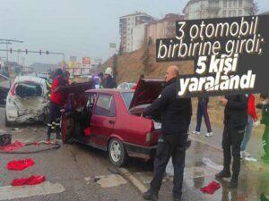 Kırıkkale’de zincirleme trafik kazası: 5 yaralı