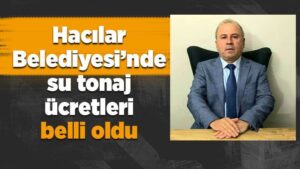 Hacılarda su tonaj ücretleri belirlendi