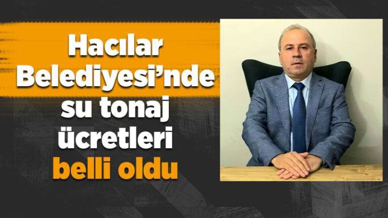 Hacılarda su tonaj ücretleri belirlendi