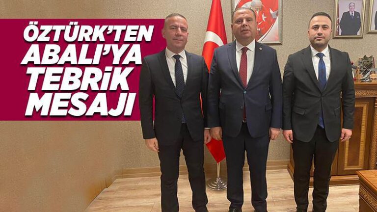 Öztürk’ten tebrik mesajı