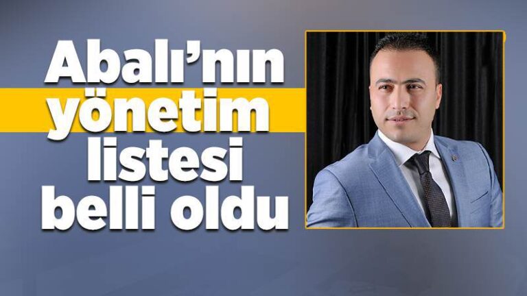 MHP İl Başkanı Abalı’nin listesi belli oldu