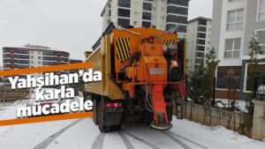 Yahşihan’da karla mücadele