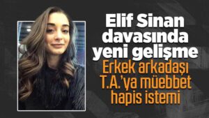 Elif Sinan’ın erkek arkadaşı T.A.’ya müebbet hapis istemi