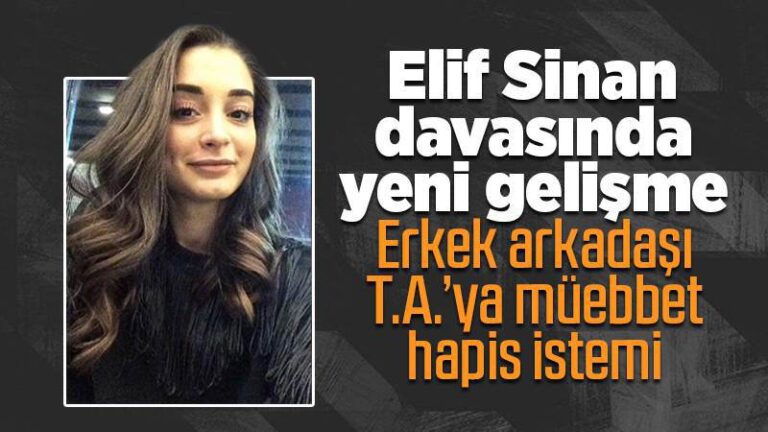Elif Sinan’ın erkek arkadaşı T.A.’ya müebbet hapis istemi