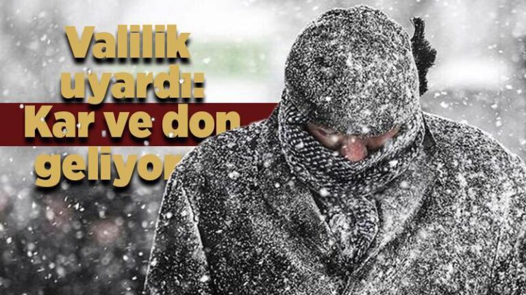 Valilik uyardı: Kırıkkale’de kar ve don bekleniyor