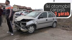 Kırıkkale’de iki otomobil çarpıştı: 3 yaralı
