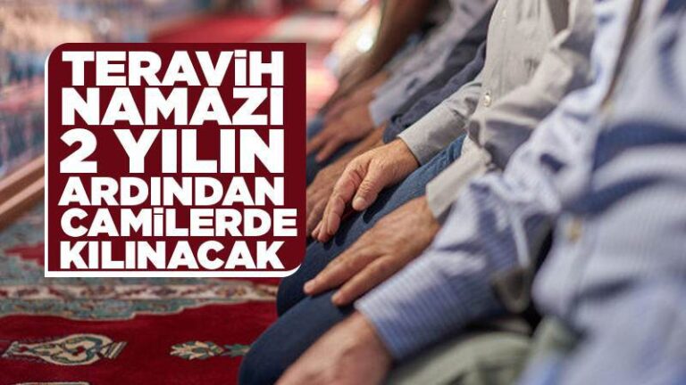 Teravih namazı camilerde kılınacak
