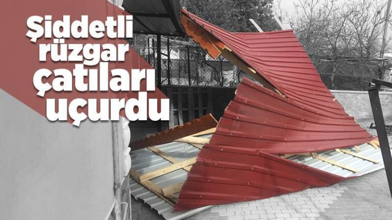 Kırıkkale’de şiddetli rüzgar çatıları uçurdu