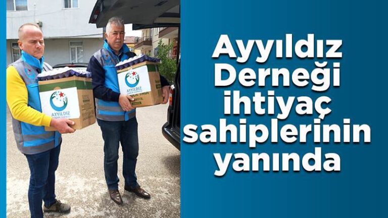 Ayyıldız Derneği ihtiyaç sahiplerinin yanında