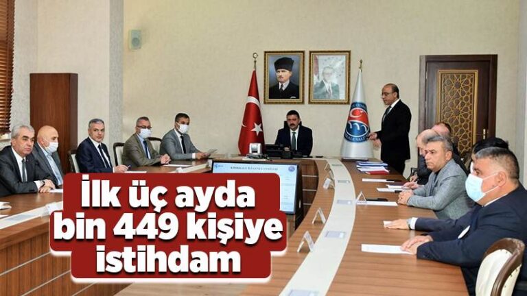 İlk üç ayda 1449 kişiye istihdam
