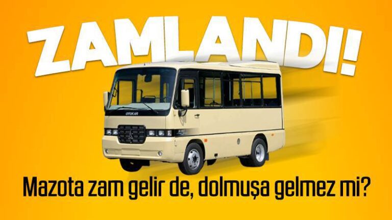Dolmuş ücretlerine zam