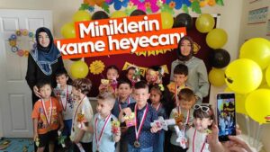 Miniklerin karne heyecanı