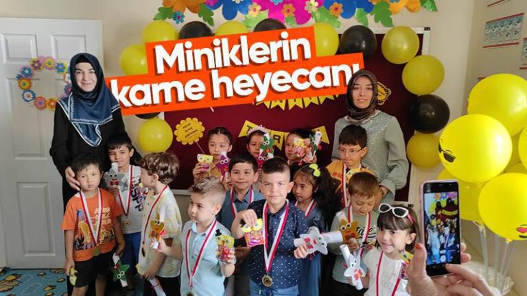 Miniklerin karne heyecanı
