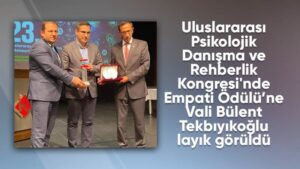 Empati ödülü Tekbıyıkoğlu’na