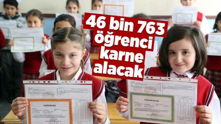İyi tatiller çocuklar, 46 bin 763 öğrenci karne alacak
