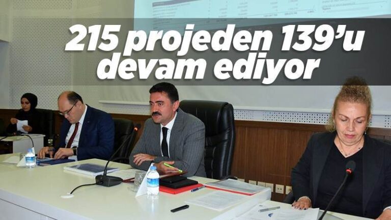 215 projeden 139’u devam ediyor