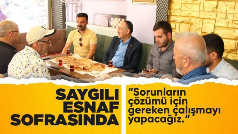 Saygılı, esnaf sofrasında 