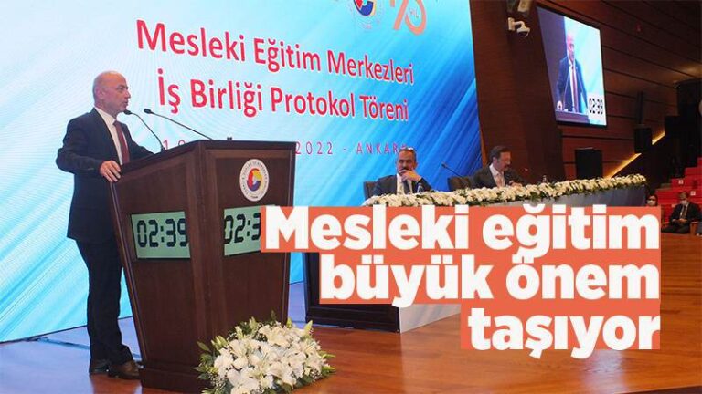 Mesleki eğitim büyük önem taşıyor