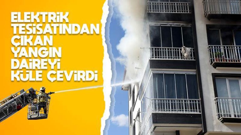 Kırıkkale’de evde çıkan yangın hasara neden oldu