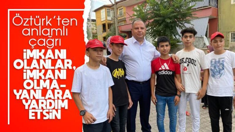 Öztürk’ten dikkat çeken anlamlı çağrı