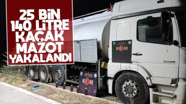 25 bin 140 litre kaçak akaryakıt ele geçirildi