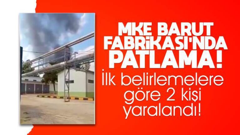 MKE Barut Fabrikası’nda patlama